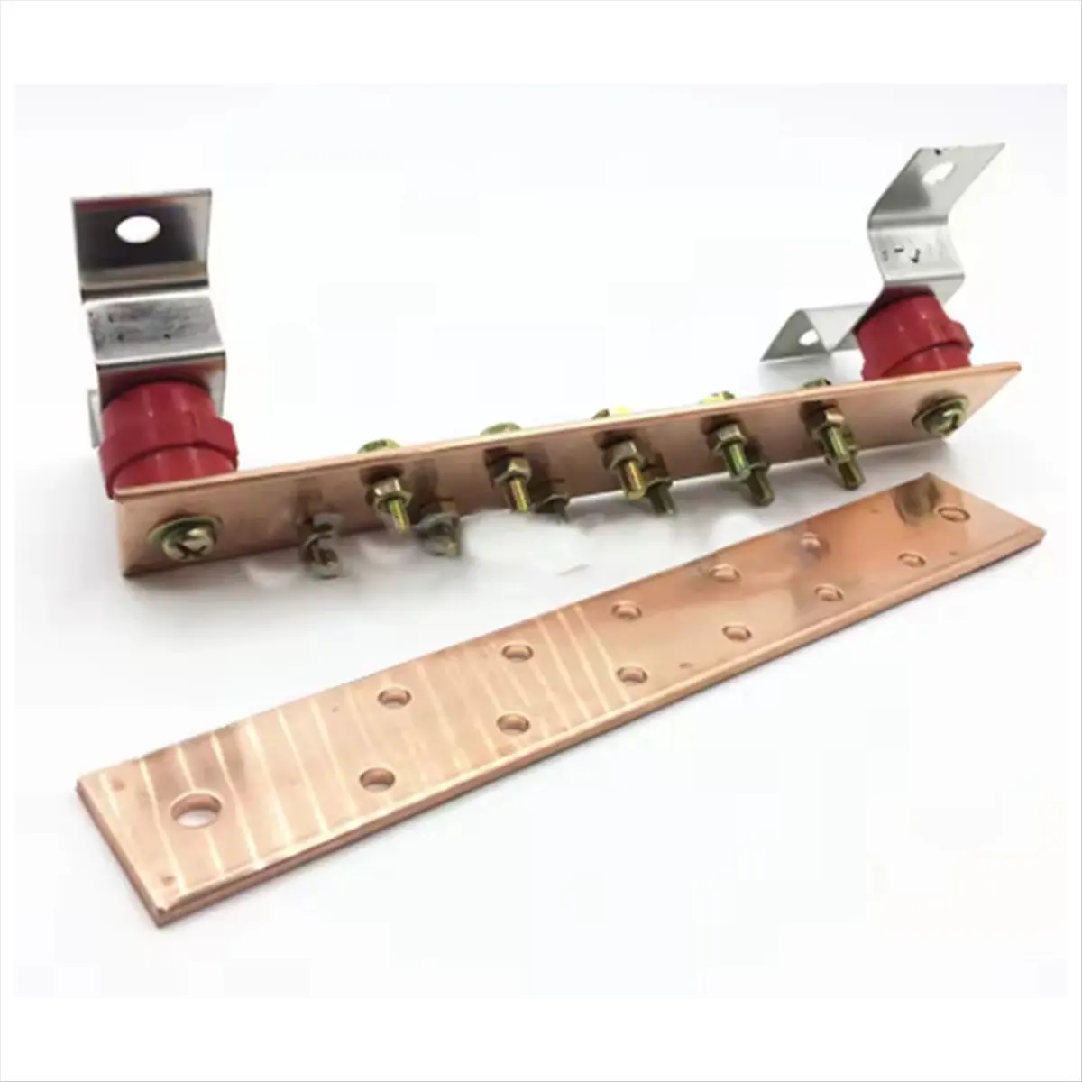 2026 B-est 5x50x300mm Tinned Copper Grounding Busbar Equipotential Battery Link Bar Ground Bus