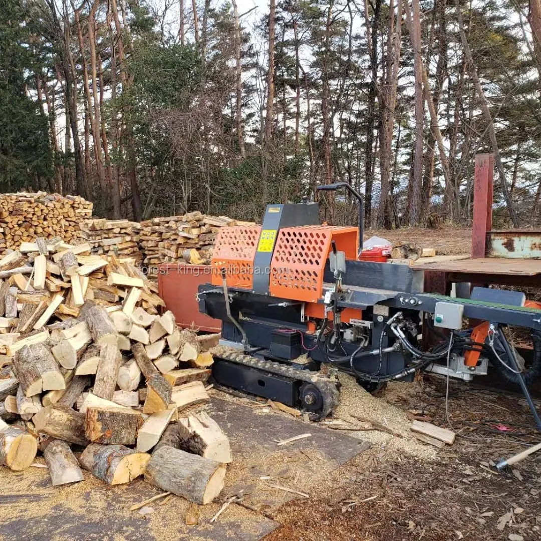 Industrial  Log Splitter 6s | RIMA CE Firewood Processor 360° Rotation for Tree Trunk Splitting & Sawmill Supply