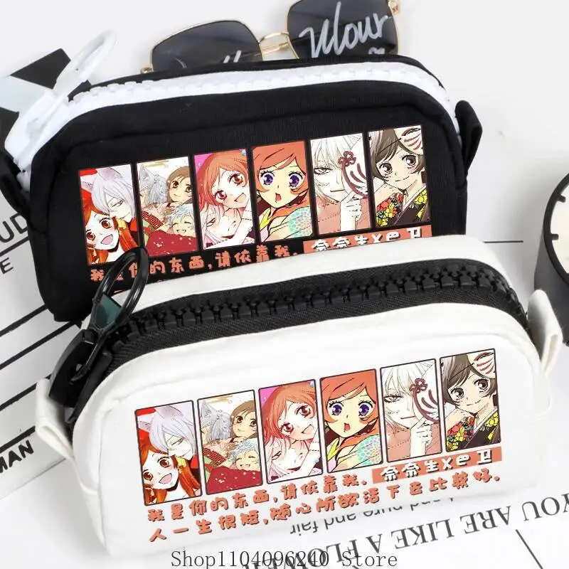 Juego de Anime Kamisama Love Tomoe, lápiz de Cosplay de Anime, soporte de papelería de lona de dibujos animados, estuche de bolígrafo para niños, suministro escolar para estudiantes