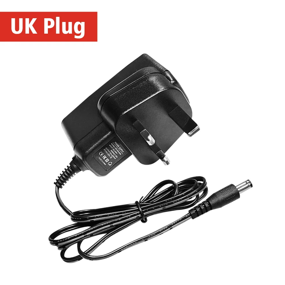 محول إمداد طاقة مؤهل 110-240 فولت إلى تيار مستمر 12 فولت 1 أمبير CCTV ، قابس الاتحاد الأوروبي/الولايات المتحدة/المملكة المتحدة/الاتحاد الأفريقي ABS بلاستيك