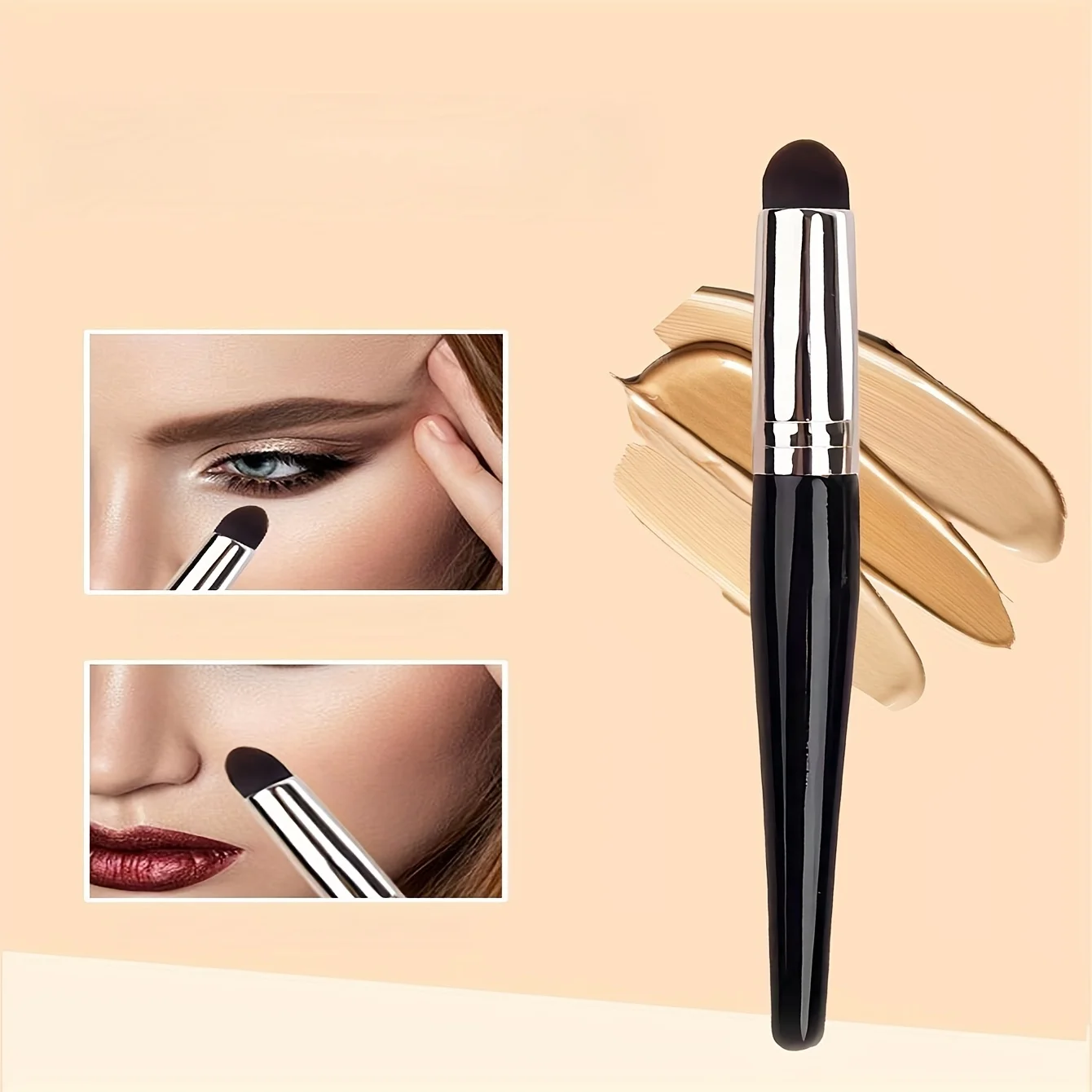 Soft Hair Bullet Head Concealer Brush round Lip Brush for Dark Circles & Acne Marks Natural Coverage Makeup Tool