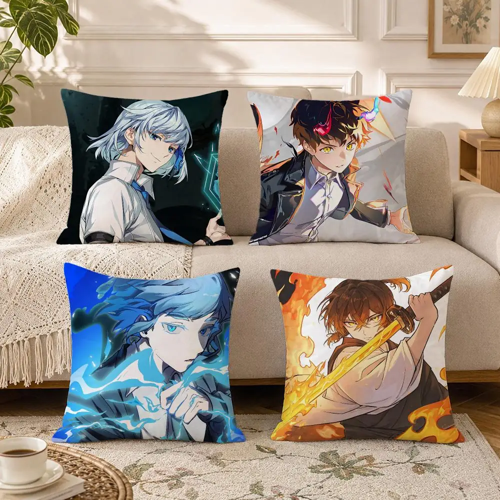 Manhwa Tower of God Cushion Cover Soft Square Throw Pillow Covers Set for Sofa Bedroom Car Home Decoration