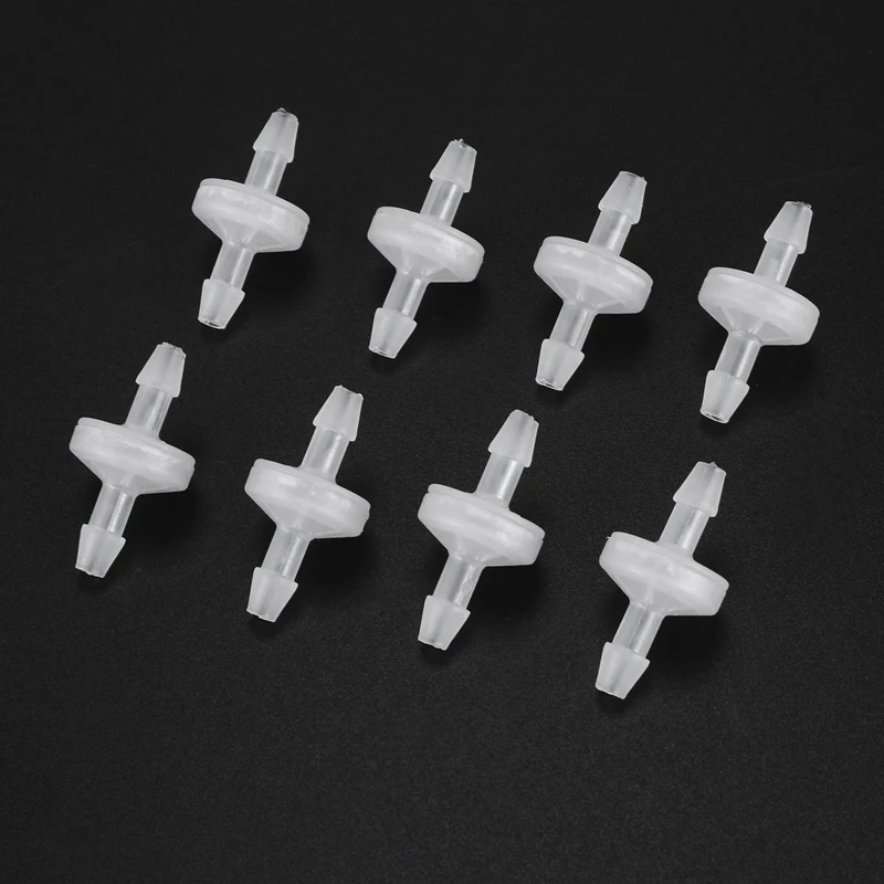 

8 Pcs 1/4Inch Check Valve 6Mm PVDF One Way Valve Inline Check Valve Non Return Check Valve For Fuel Gas Liquid Air-AT35