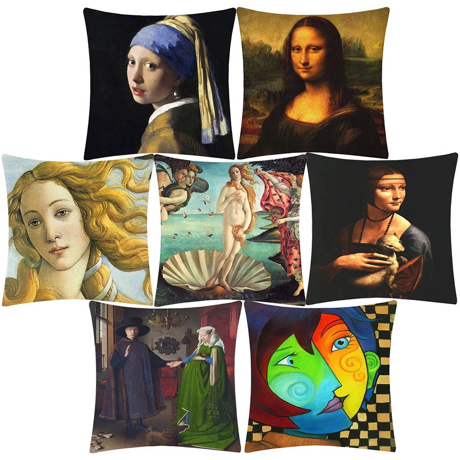 Pablo Picasso Famous Paintings Cushion Covers The Starry Night Surrealism Abstract Art Decorative Pillowcase For Sofa