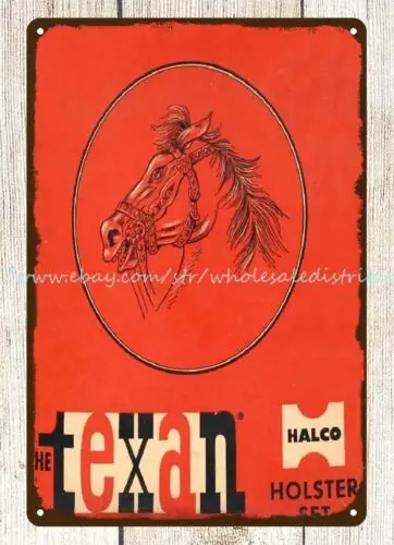 metal kitchen signs childhood toy TEXAN HOLSTER SET metal tin sign