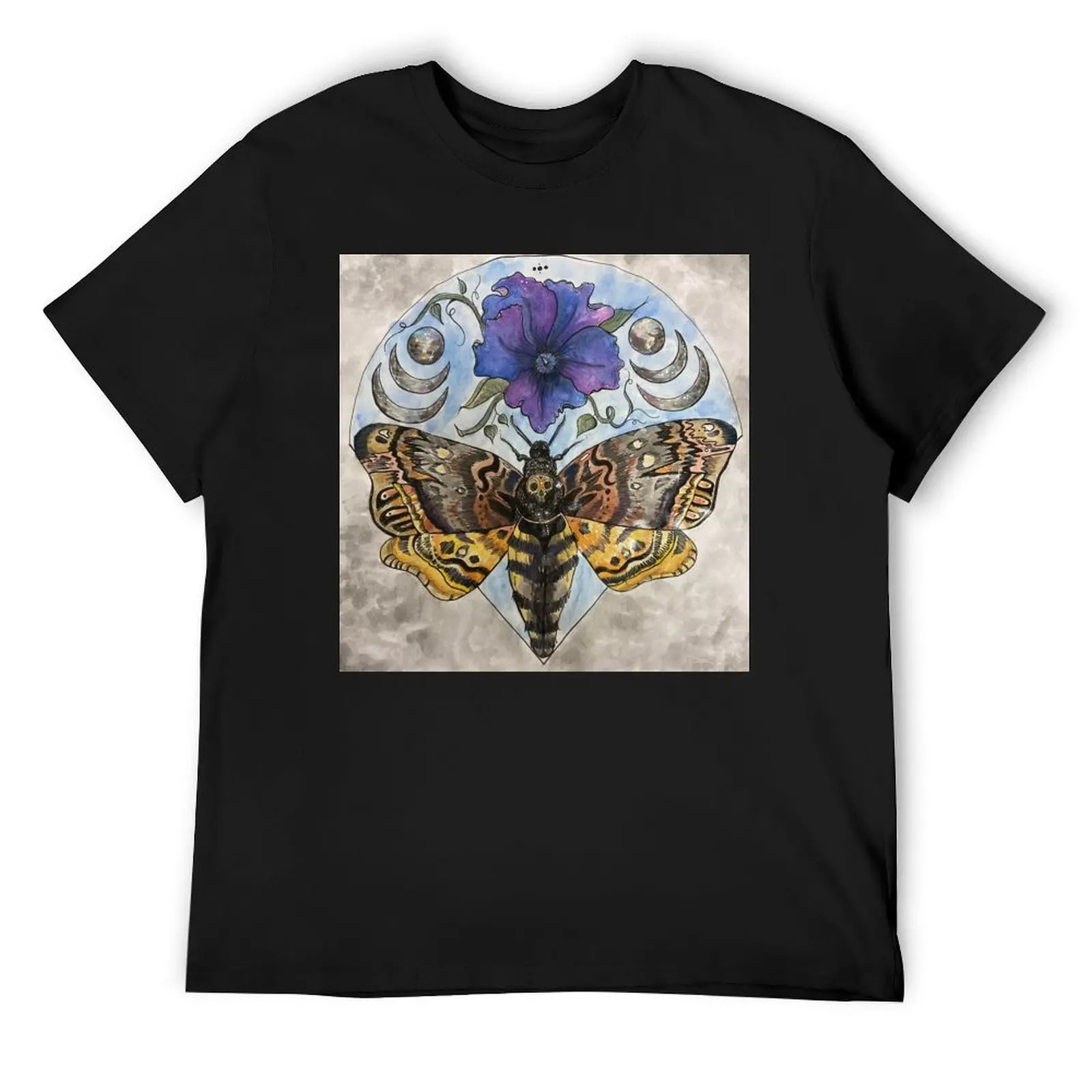 

Death Head Moth and Petunia T-Shirt vintage anime shirt topping T-shirts for men cotton
