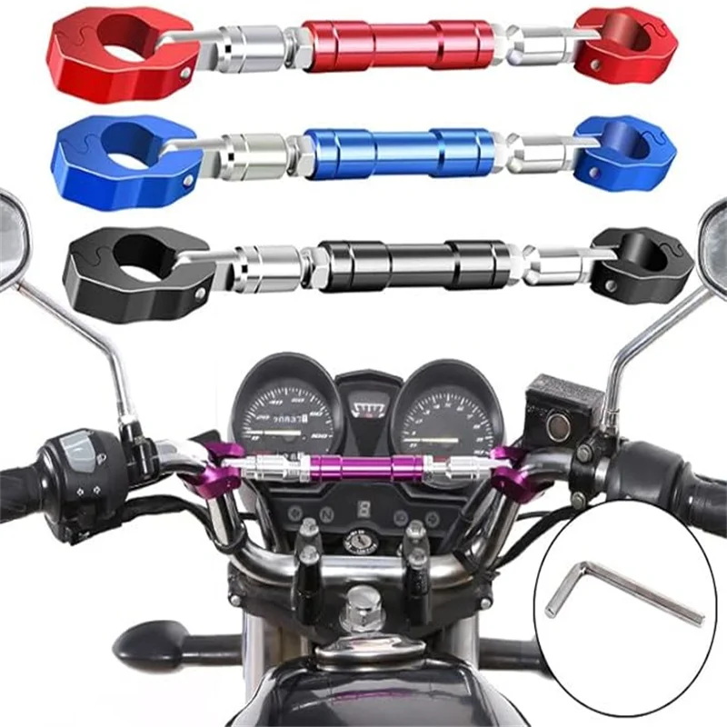 Aluminum Alloy Motorcycle Handlebar Reinforcing Balance CrossBar Strengthen Lever Bar Adjustable Universal