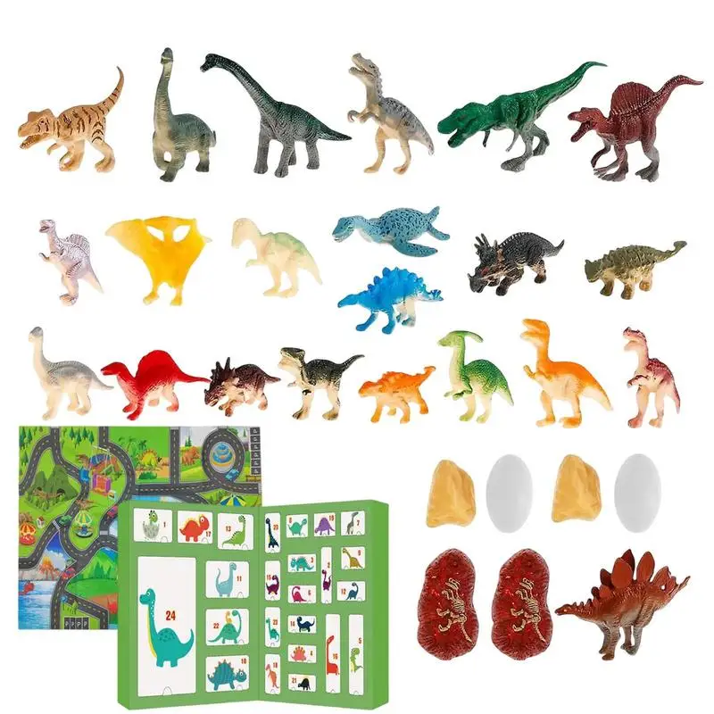 Calendário de natal advento dinossauro brinquedos educativos brinquedo dinossauro advento calendário de natal 24 dias contagem regressiva presente