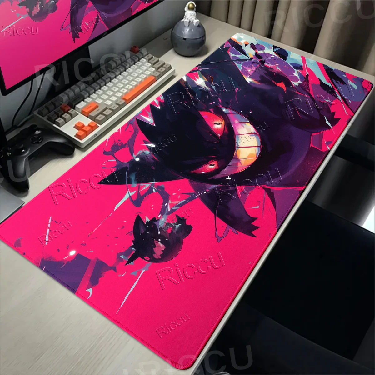 Große Mausunterlage, erweiterte Schreibtischunterlage, Pokemones Anime-Spielmatte, Gaming-Bürozubehör, Mauspad, Speed-Computer-Gamer-Unterlage, Teppich