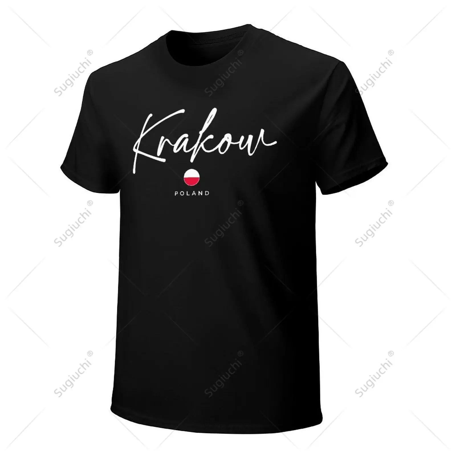 Unisex Men Krakow Poland Polska Flag Tshirt Tees T Shirts Women Boys 100% Cotton T-Shirt