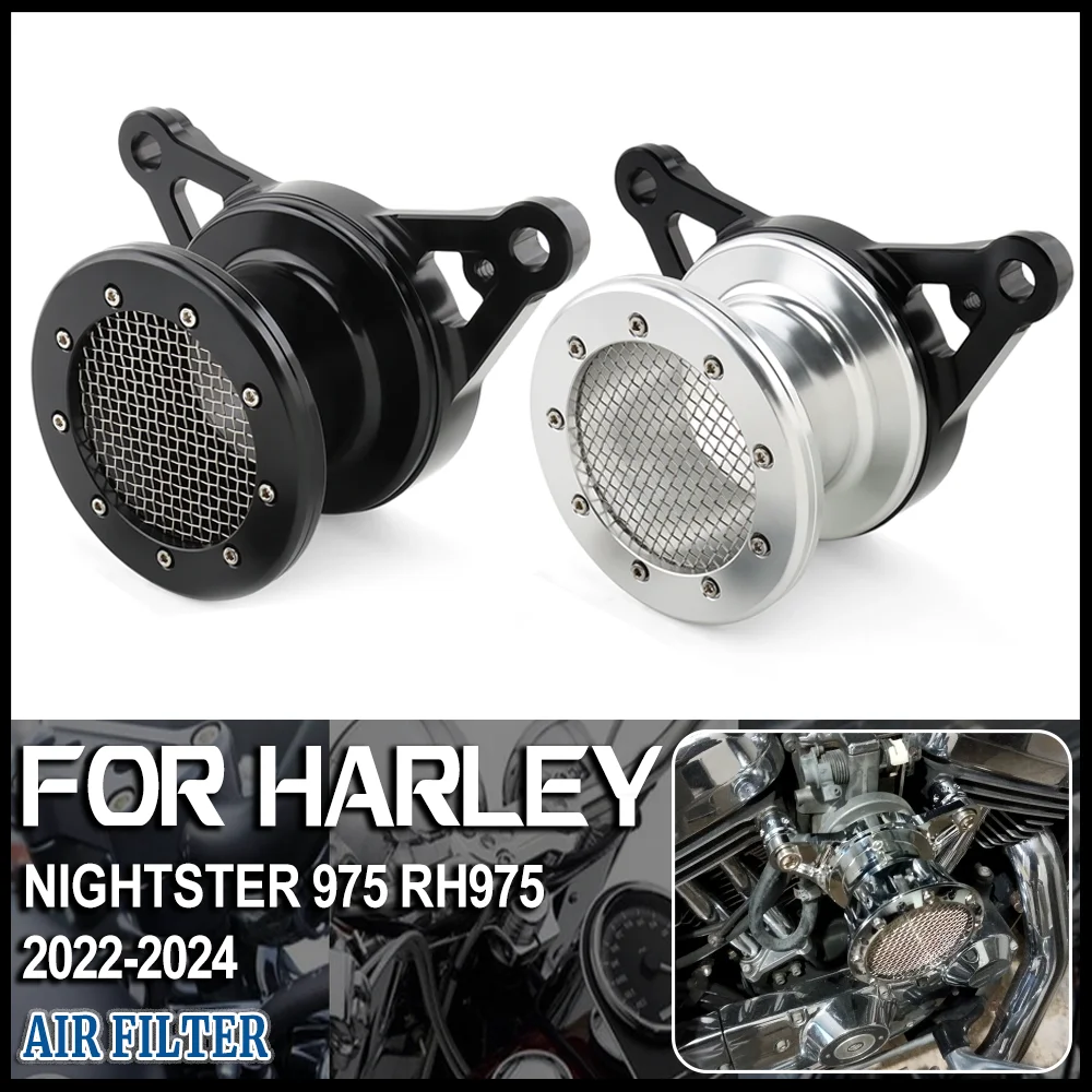 

Motorcycle Retro Velocity Stack Air Cleaner Intake Filter For Harley Nightster 975 RH975 2022 2023 2024