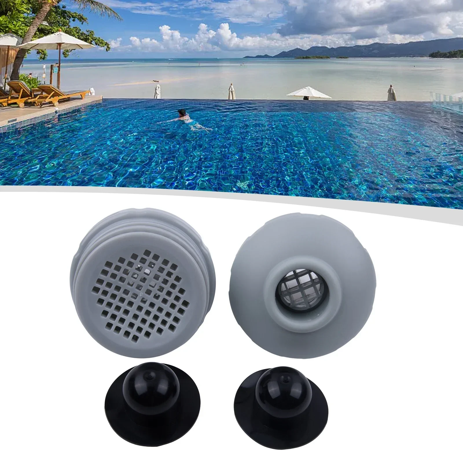 

1kit Pool Water Spray Connector For Intex Above-ground Pools Connection Swimming Pool Screen Mesh Inlet Nozzle Hose Accessories