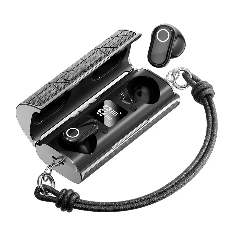 2025 new bluetooth headset leather pattern girls small satchel short handle bluetooth headset super long battery life