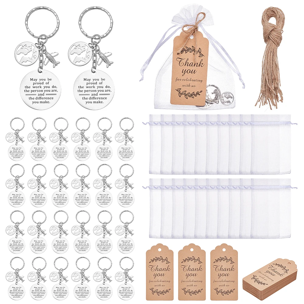 38-set-flight-attendant-present-bulk-airplane-keychain-party-favor-travel-theme-keychain-appreciation-present-with-inspirational
