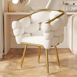 High-Color Cosmetic Stool Petal Backrest Nail Chair Luxury Dressing Table Chair Girls' Bedroom Vanity Stool for Home