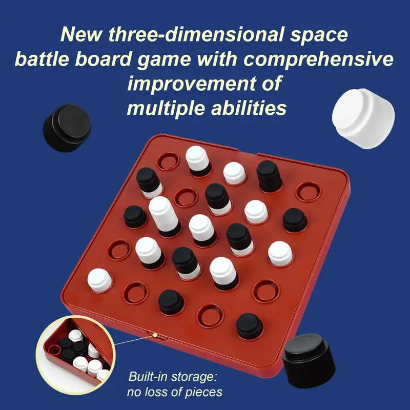 Four in a Row Game 3D Family Fun Games Interactive Board Games Unique Educational Toys Classic Family Toy for Parties Gatherings