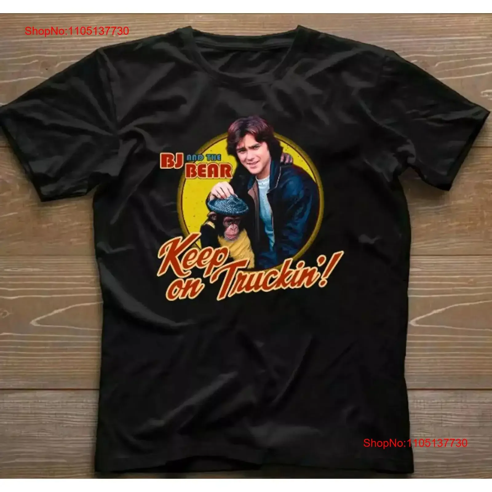 Bj And Bear Keep On Truckin' 1970'S Retro Tv Land 100 Camiseta de algodón vintage Lavado Casual moda elegante gráfico