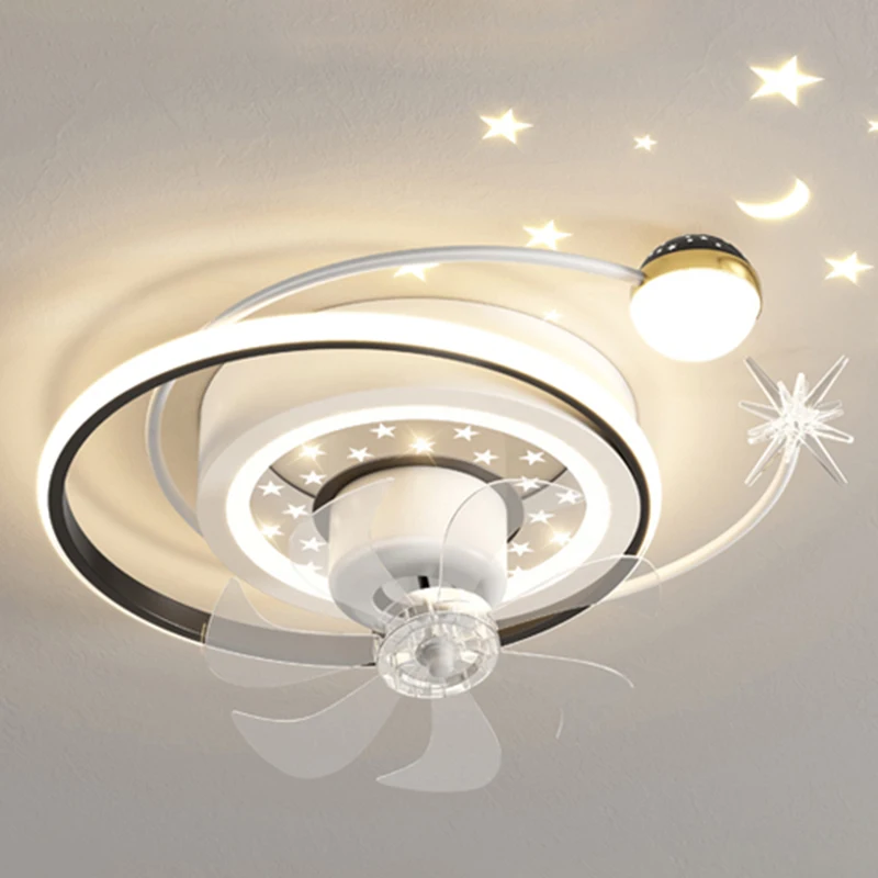 Modern ceiling lamps bedroom folding Ceiling fan ceiling fan with led light and control ceiling lamp for living room lighting