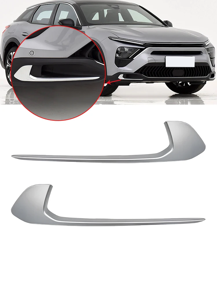 

For Citroen C5X Front Bumper Bright Decorative Strip Fog Light Frame Highlight Strip