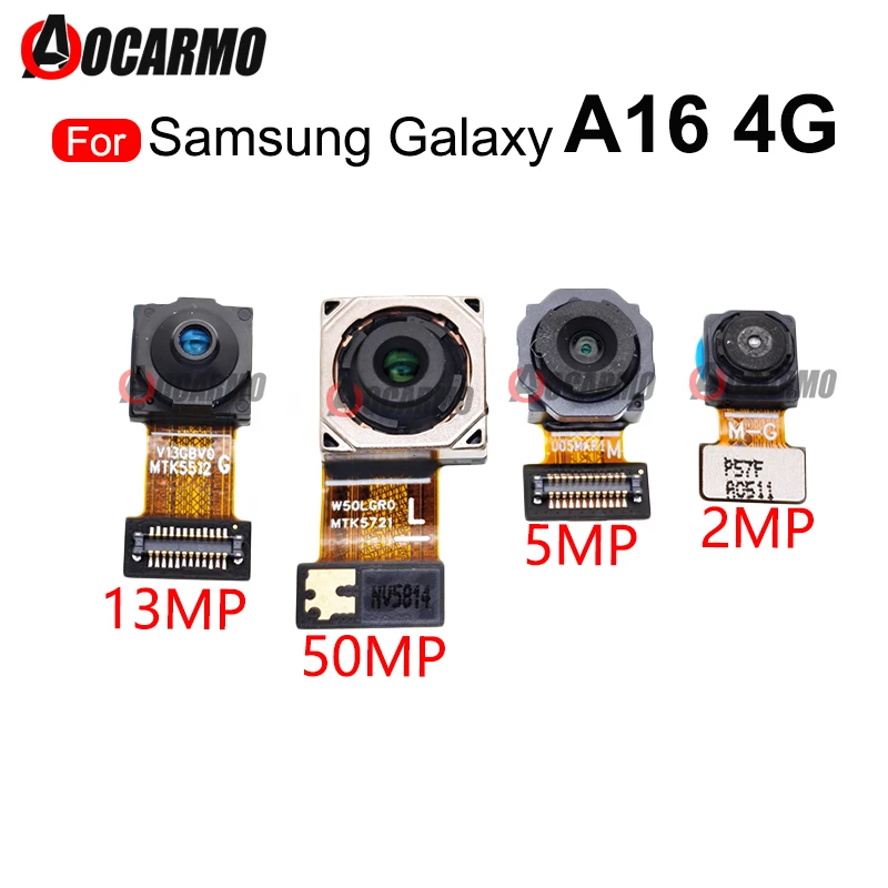 For Samsung Galaxy A165 A16 4G Front Facing Camera 13MP+ Back Ultra Wide Macro Rear Main Camera Flex Cable 50M 5MP 2MP