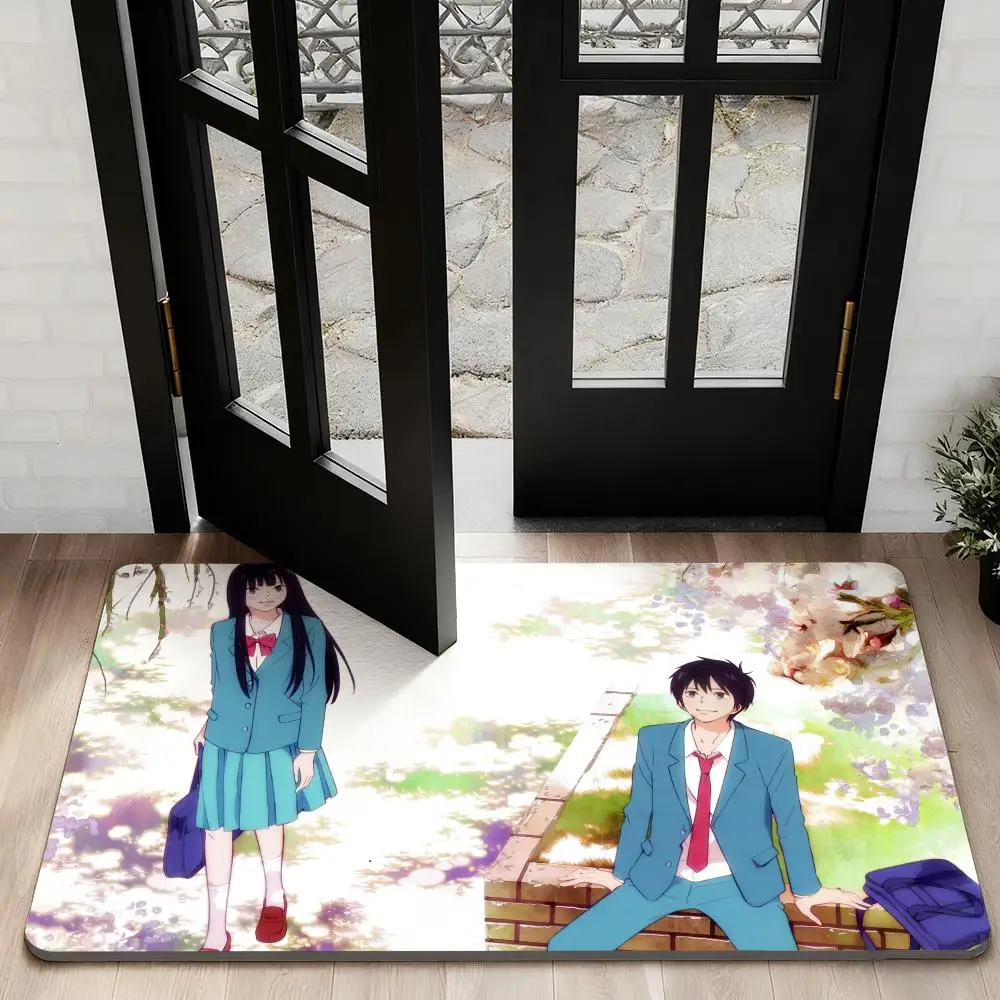 

cute K-Kimi Ni TodokeS Floor Mat Diatom Bath Mat Absorbent Quick Dry Non-Slip TPR Backing Soft Plush Draining Rugs