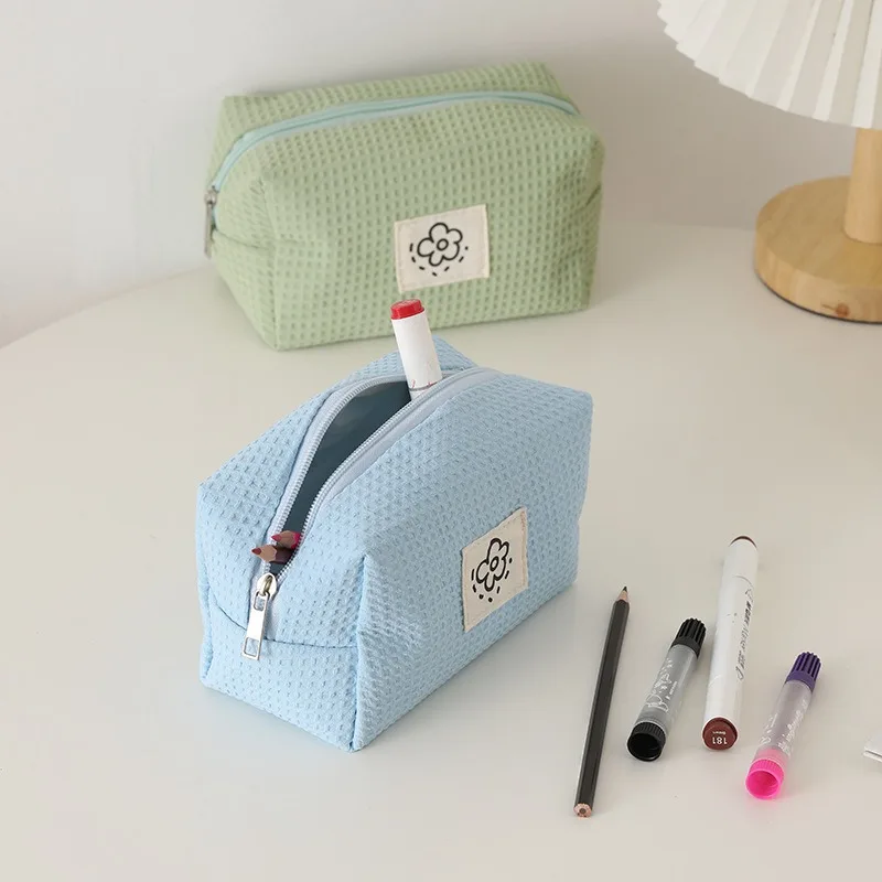 Bolsa de almacenamiento con cremallera para mujer, organizador de maquillaje, monedero, estuches para lápices