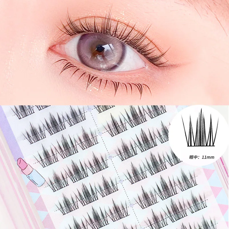 

Mix Dovetail Individual Lashes Volume False Eyelashes Natural Segmented Eyelash Bundles Makeup Tool Eyelash Extension