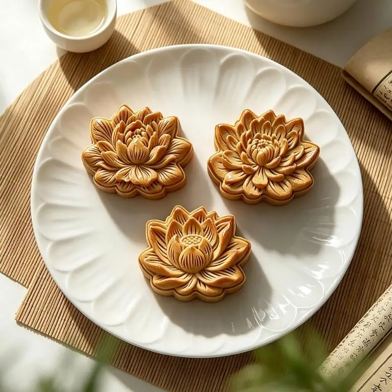 Spring-Loaded Pastry Press Mould for Detailed Flower Pastries making Use 55KF