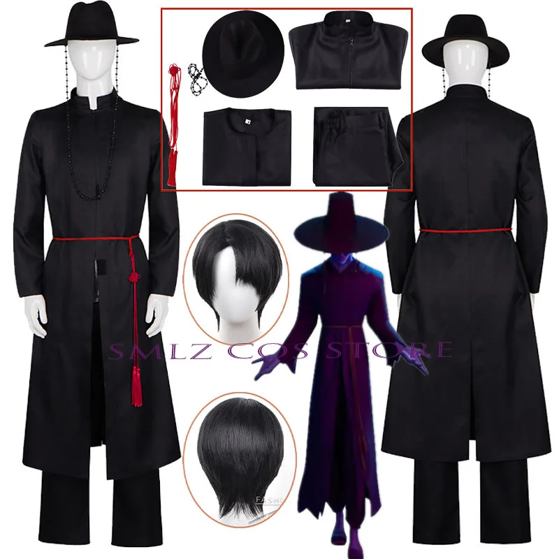 

Anime Movie Demon Hunter Saja Boy Jinu Cosplay Costume Wig Kpop Group Singing Korea Style Man Suit Hat Halloween Party Women Men