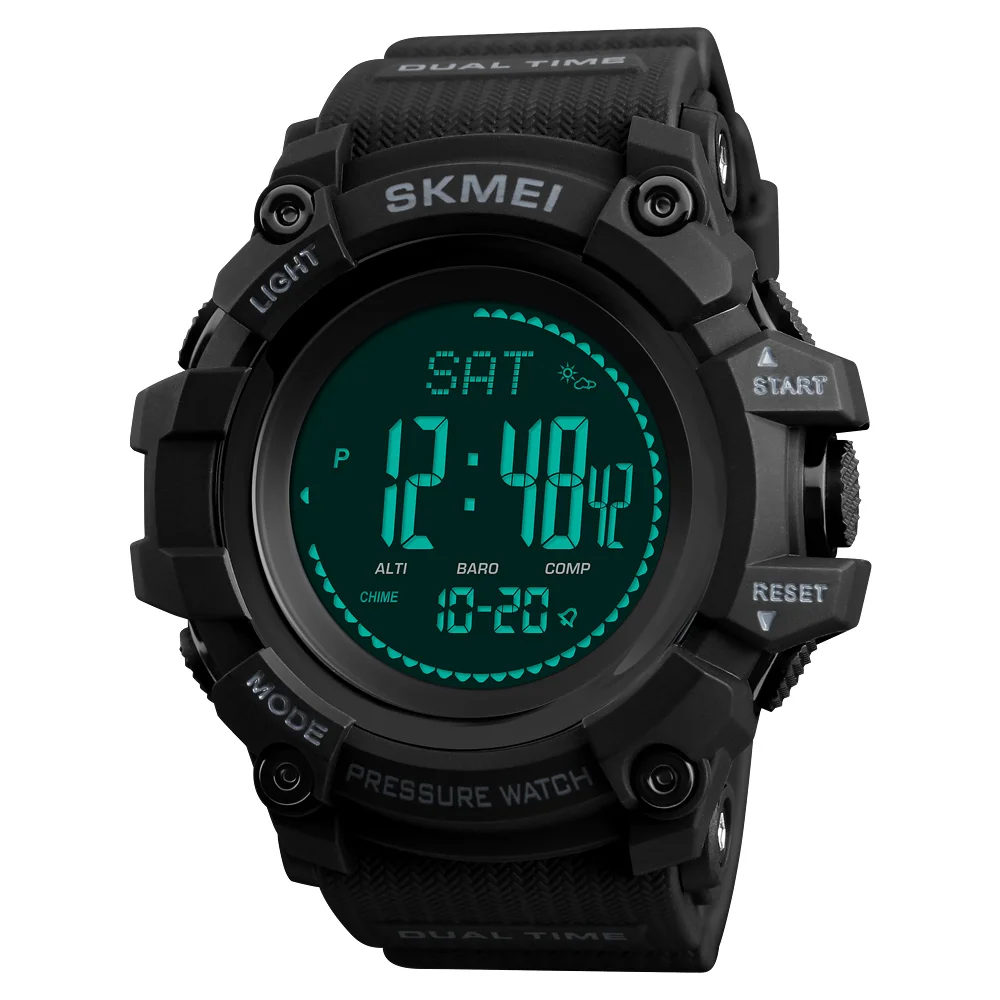 Fotografia 6: SKMEI 1358 Relógio masculino à prova de choque Jam Tangan Sport Digital Compass Relógio de pulso para escalada
