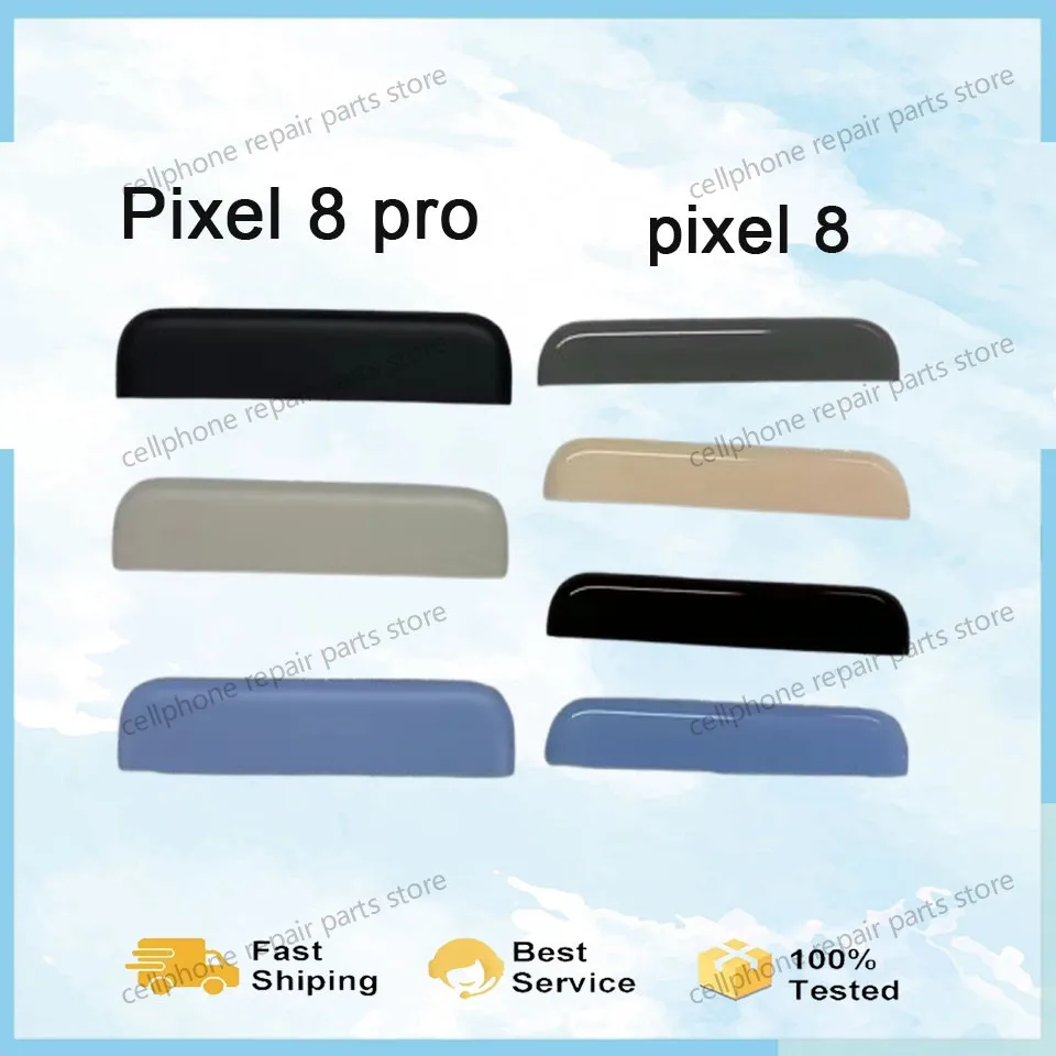 For Google Pixel 8 Pro Rear Cover Glass Strips Replacement Parts For Pixel 8 Battery Back Cover Top Rear Upper Glass Strips