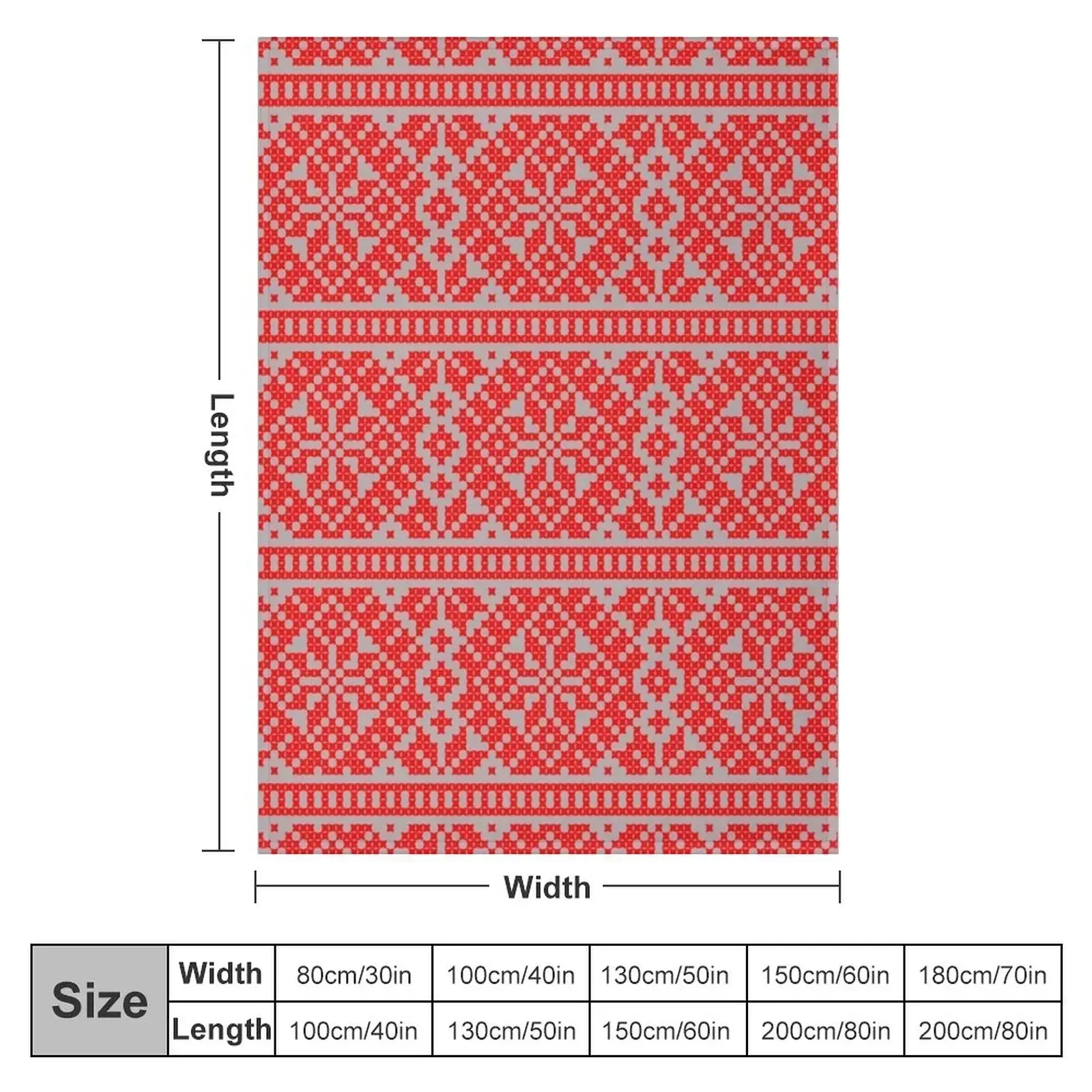 Ukrainian Embroidery Vyshyvanka Throw Blanket couch cozy soft plush fuzzy picnic outdoor blanket