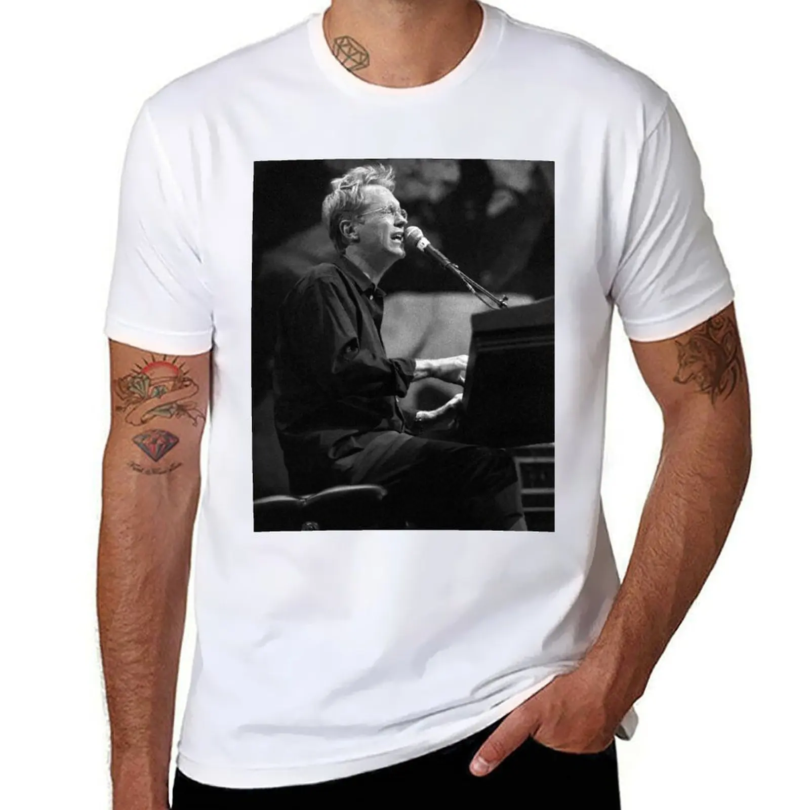 

Gerry Beckley America BW Photograph T-Shirt t shirts designer cotton t shirt pack T-Shirt