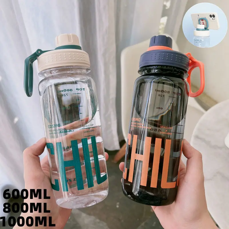 Large Capacity Water Bottle Gym Fitness Drinking Bottle Outdoor Camping Climbing Hiking Sports Shaker Bottles Fashion Kettle