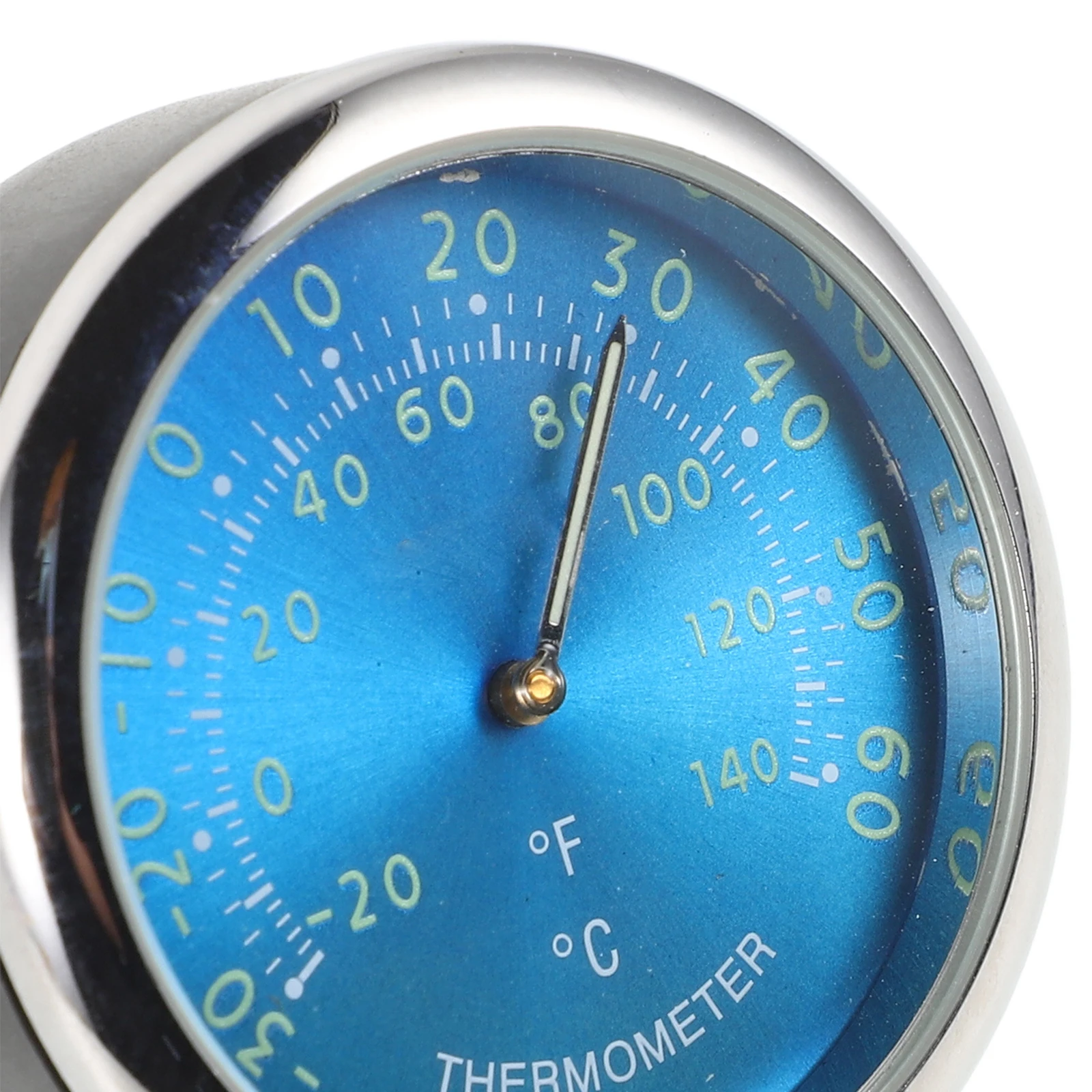 Car Dashboard Thermometer Luminous Blue Mini Digital Temperature Gauge Real-Time Monitoring Clock For Car Interior