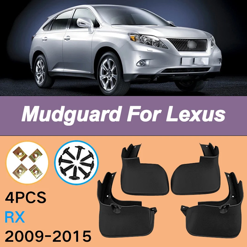 

For Lexus RX 2009-2015 2010 Automotive Tire Mudguard Waterproof Prevent Mud Splashing Car Mud Flaps Fender Trim 4pcs Accessories