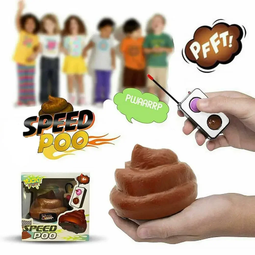 Hilarious Remote Control Speed Poo Car For Kids Joke Prank Toys For Family Games Fun Party RC Drive Spin Birthday Toys