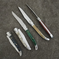 Color Wood / Resin / Micarta Handle Small French Style Folding Blade Knife Household / Outdoor Camping Pocket Peeling Knifes