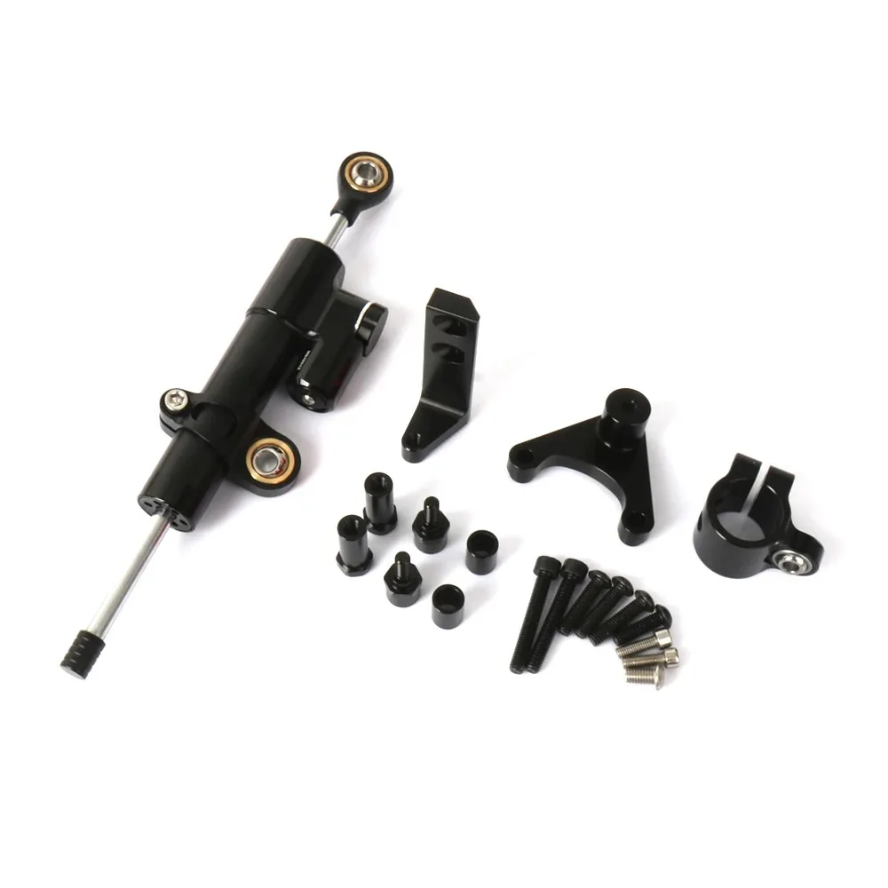 Voor Ducati Hypermotard 950SP Fiber Carbon Stuurdemper Stabilizer Motoraccessoires Met Beugel Ondersteuning Kit