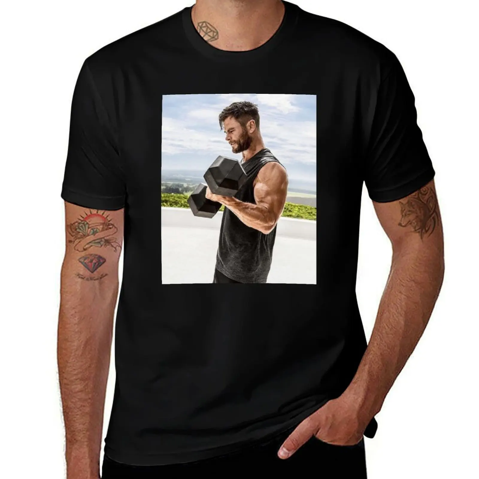 Chris Hemsworth T-Shirt t shirts for man cotton funny cotton t shirts man 100% man t shirts for men casual T-shirt