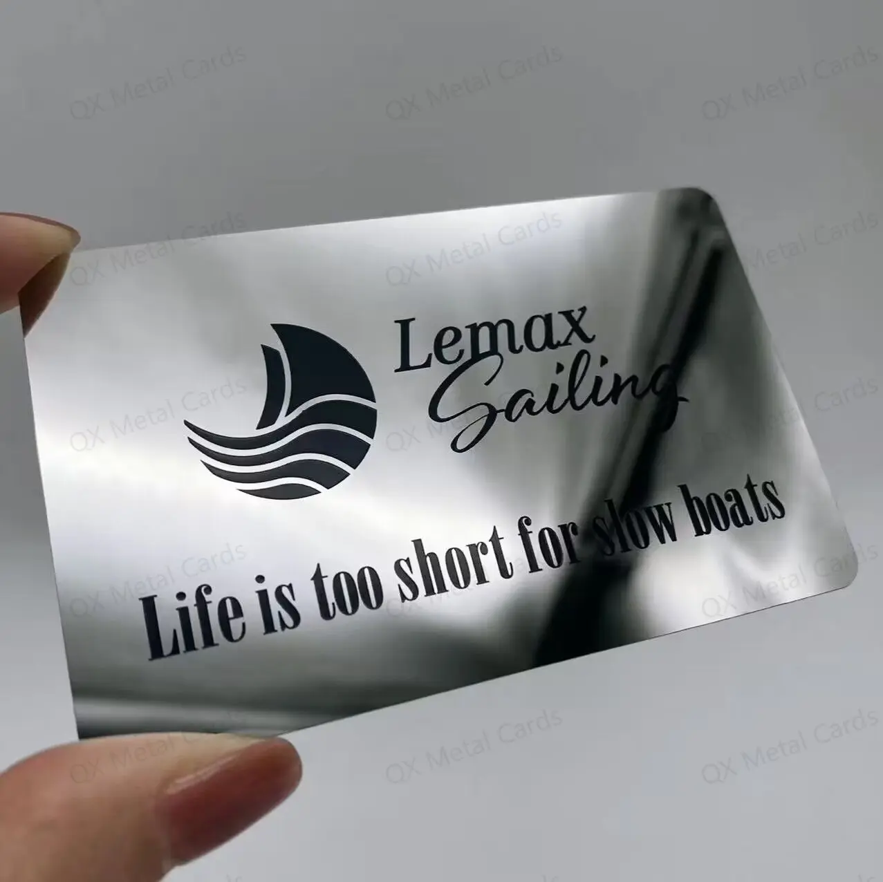 0.5mm Mirror Stainless Steel Metal Business Cards