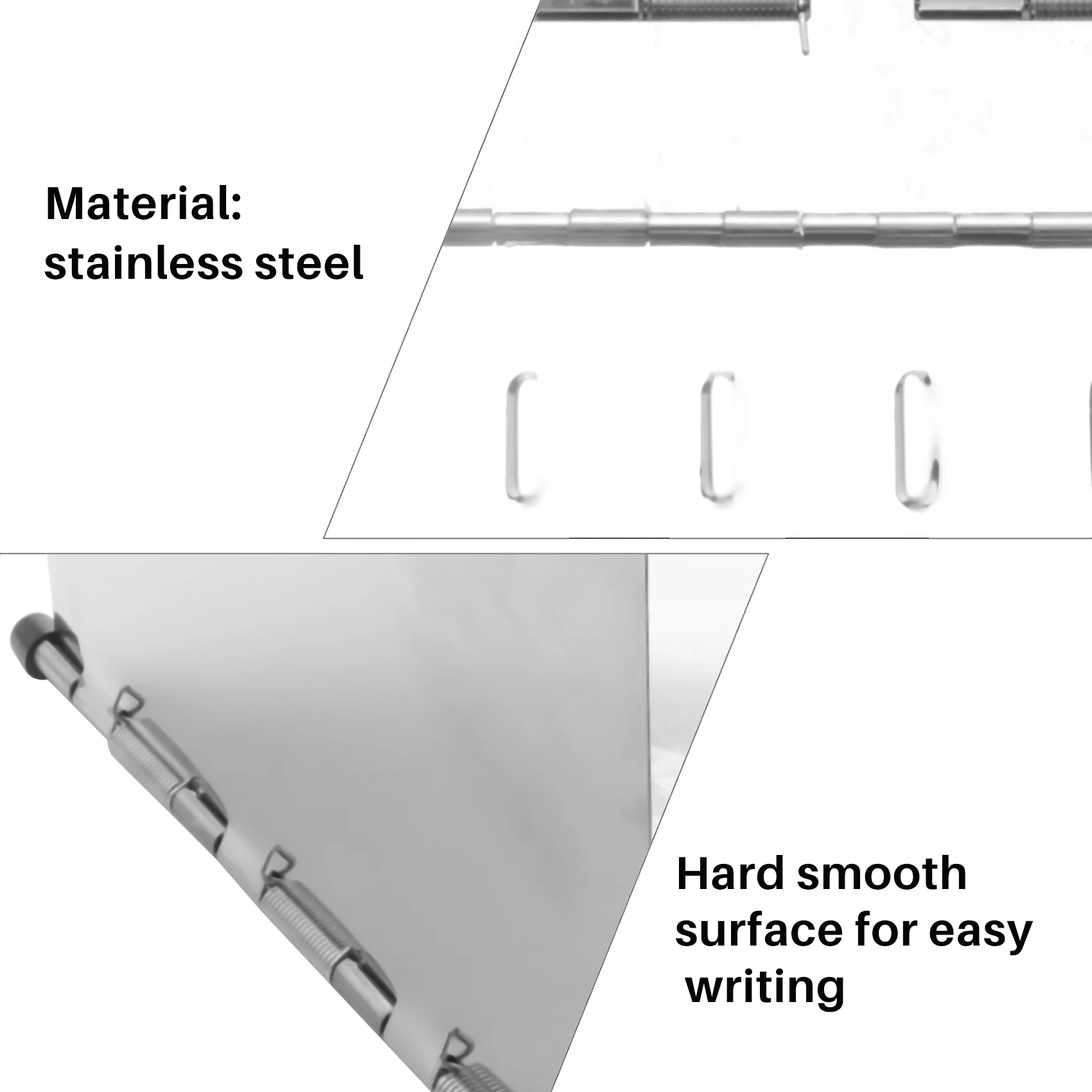 

Stylish-Metal Clipboard A4 Stainless Steel Patient Record Folders Clip Board Folder For Office School Teach Nurse