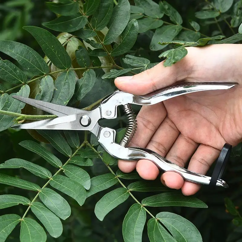 Heavy Duty Stainless Steel Pruning Shears Sharp Blades Non-slip Ergonomic Handles for Outdoor Yard Gardening