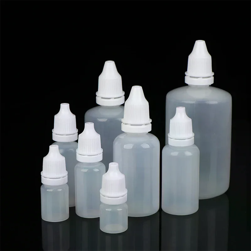 5 قطعة 3/5/10/15/20/30/50/100 مللي زجاجة قطارة بلاستيكية فارغة الطلاء الجمال النفط الحبر للعصر إعادة الملء زجاجة مستحضرات التجميل التخزين