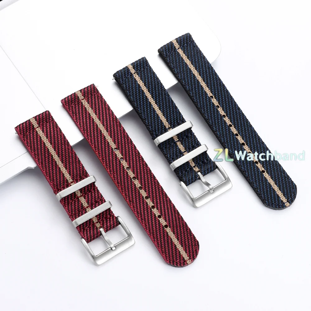 20mm 22mm Woven Nylon Strap for Omega Watch Band for Tudor Quick Release Wrist for Seiko Canvas Fabric Watch Bracelet for Rolex