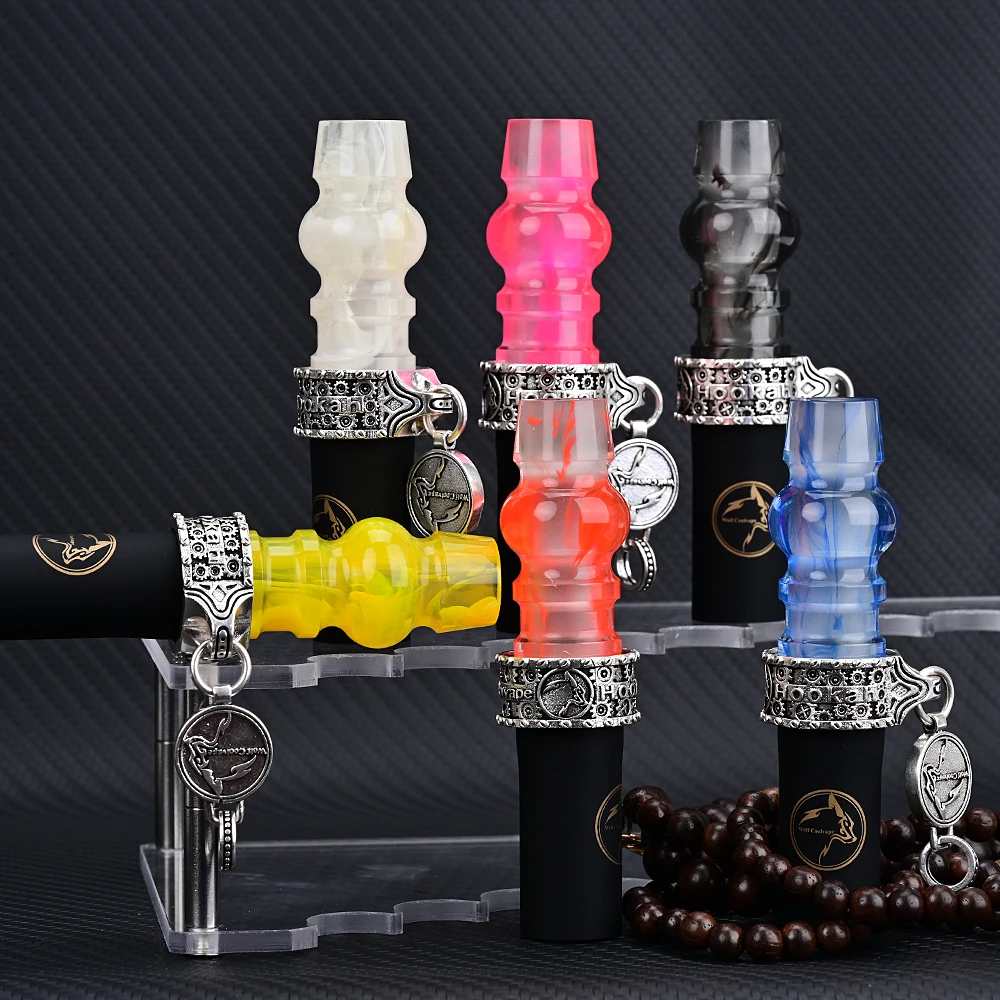 Wolfcoolvape chicha Hookah Mouthpieces Hookah Shisha Mouth Tips resin Water Pipe hubbly bubbly Shisha chicha Hookah Narguile