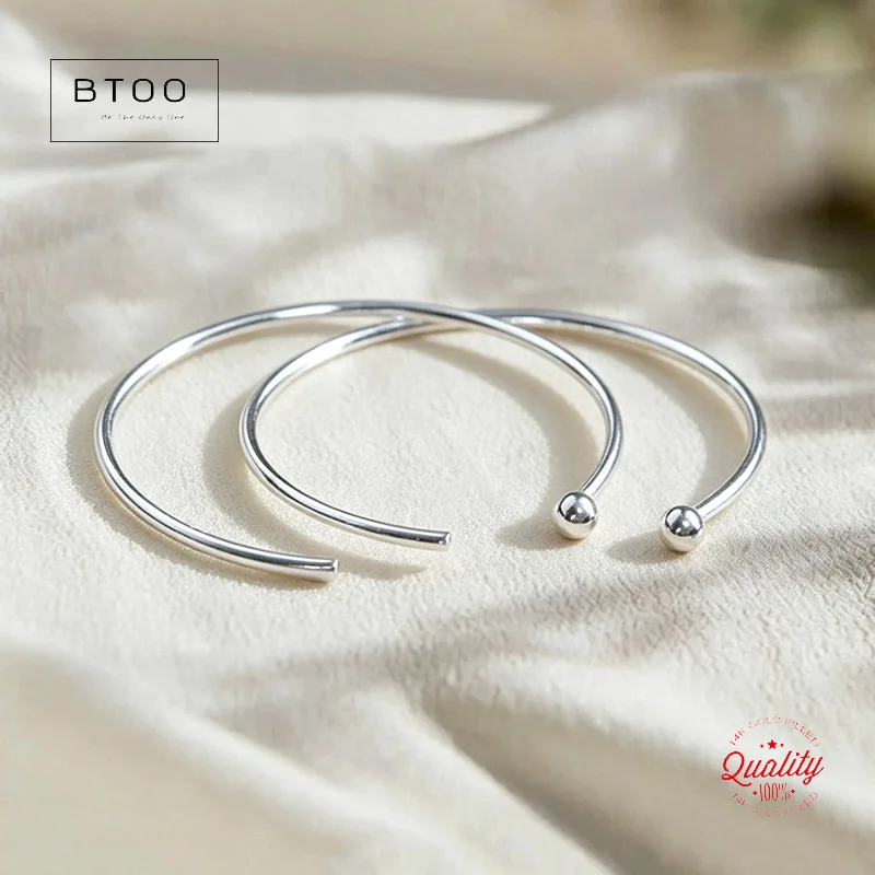925 Sterling Silber Ohrdraht Endlos-Kugel-Endschlaufe Schmuckzubehör 18mm/26mm Durchmesser 0,64mm für Großhandel