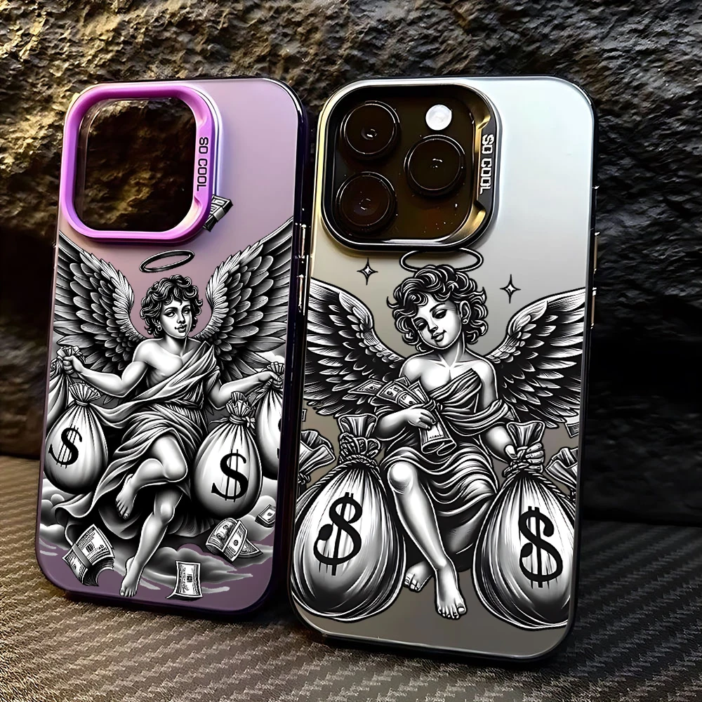 Angel Dollar Cupid Investment Fund Phone Case Xiaomi Redmi 15 14C 13C 12C 10 A1 A2 A3 9T K60 K40 5G Anti Fall Matte Back Cover