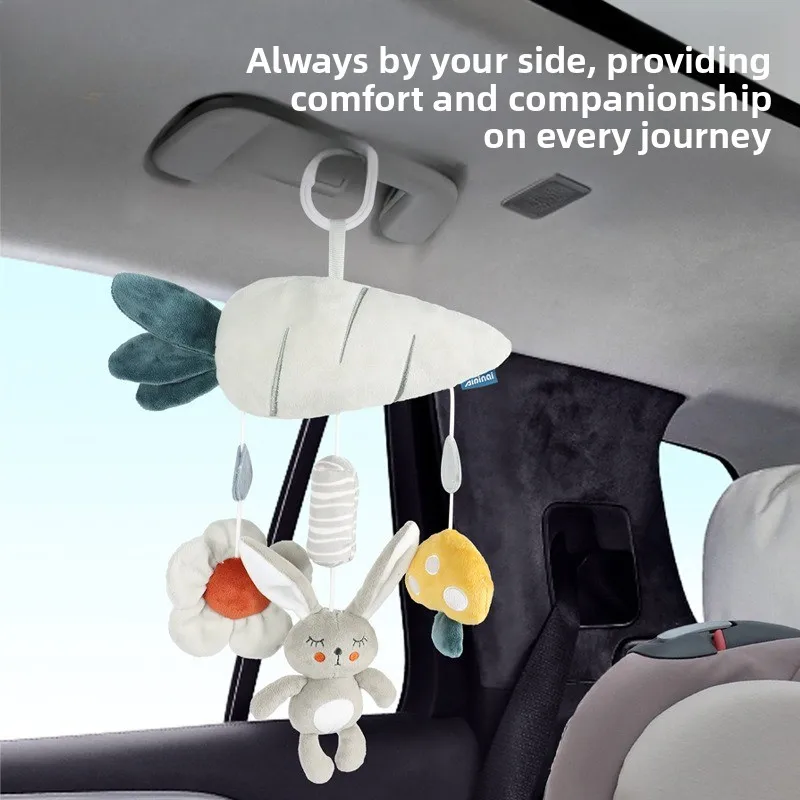 Новая детская коляска для детей 0-3 лет, подвесные серые животные, колокольчики, плюшевая игрушка на складе