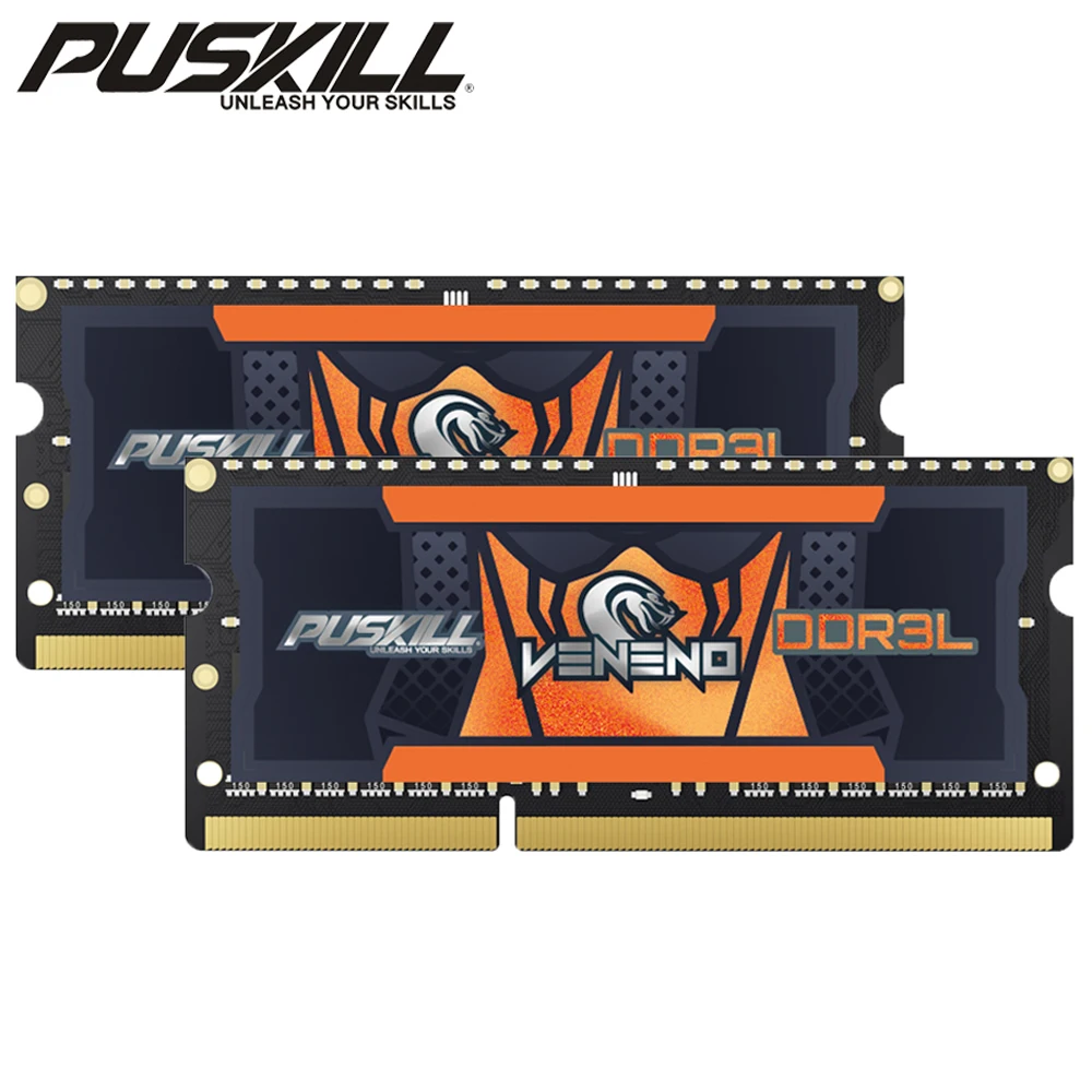 

Память PUSKILL для ноутбука, DDR3L, 2x8 ГБ, 1600 МГц, 1,35 в, 204-контактный разъем Sodimm